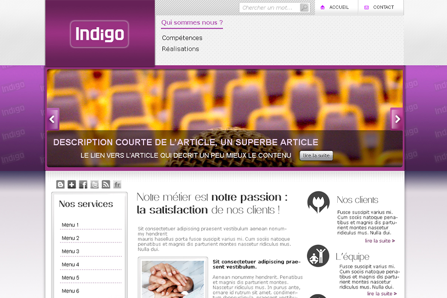graphic template for indigo brand