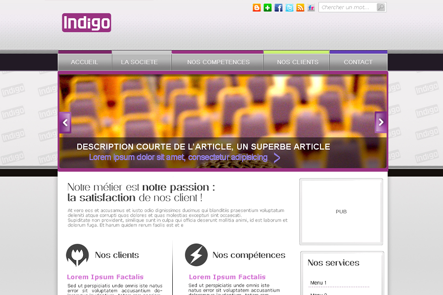 graphic template for indigo brand